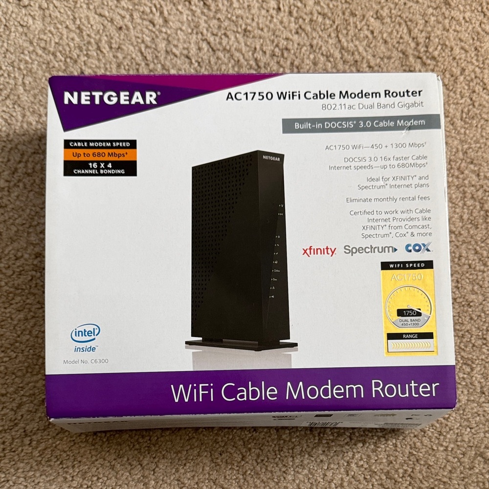 NETGEAR AC1750 WiFi Cable Modem Router